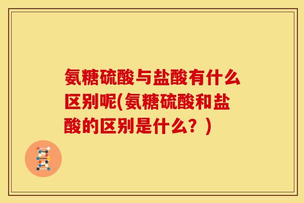 氨糖硫酸与盐酸有什么区别呢(氨糖硫酸和盐酸的区别是什么？)