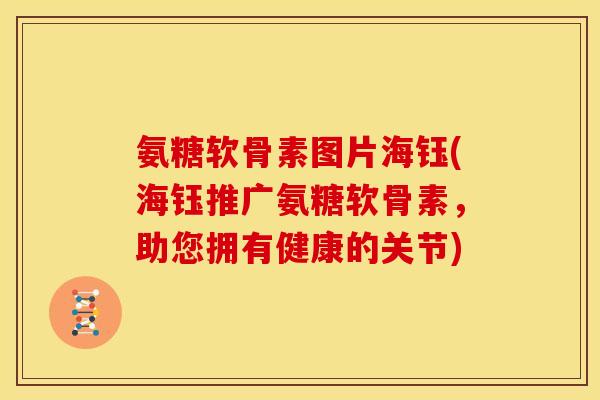 氨糖软骨素图片海钰(海钰推广氨糖软骨素，助您拥有健康的关节)