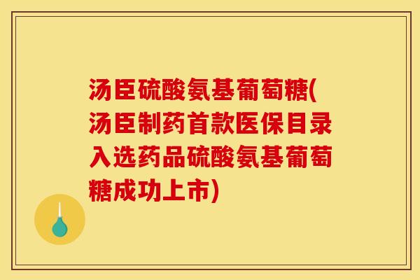 汤臣硫酸氨基葡萄糖(汤臣制药首款医保目录入选药品硫酸氨基葡萄糖成功上市)