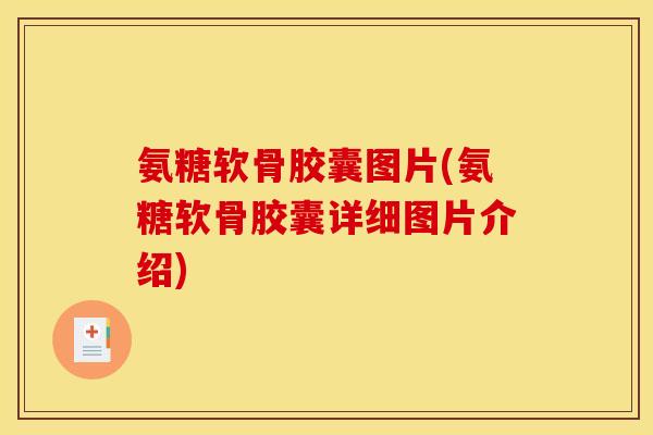 氨糖软骨胶囊图片(氨糖软骨胶囊详细图片介绍)