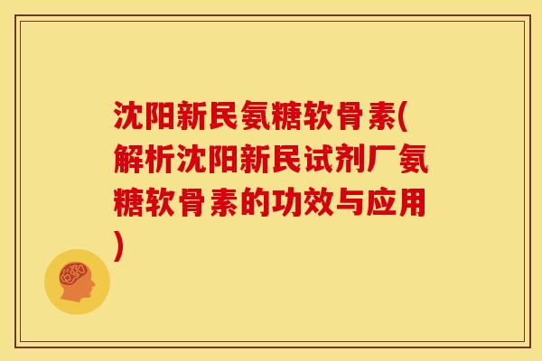 沈阳新民氨糖软骨素(解析沈阳新民试剂厂氨糖软骨素的功效与应用)
