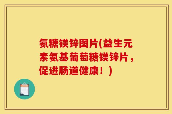 氨糖镁锌图片(益生元素氨基葡萄糖镁锌片，促进肠道健康！)