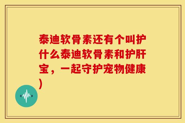 泰迪软骨素还有个叫护什么泰迪软骨素和护肝宝，一起守护宠物健康)
