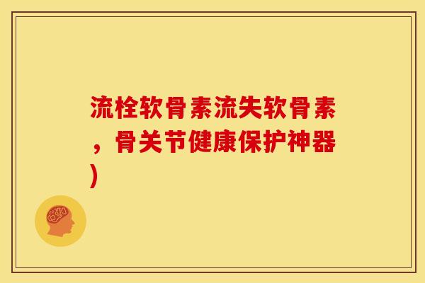 流栓软骨素流失软骨素，骨关节健康保护神器)