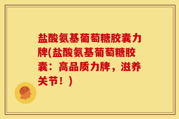 盐酸氨基葡萄糖胶囊力牌(盐酸氨基葡萄糖胶囊：高品质力牌，滋养关节！)