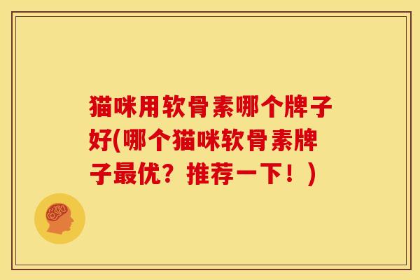 猫咪用软骨素哪个牌子好(哪个猫咪软骨素牌子最优？推荐一下！)