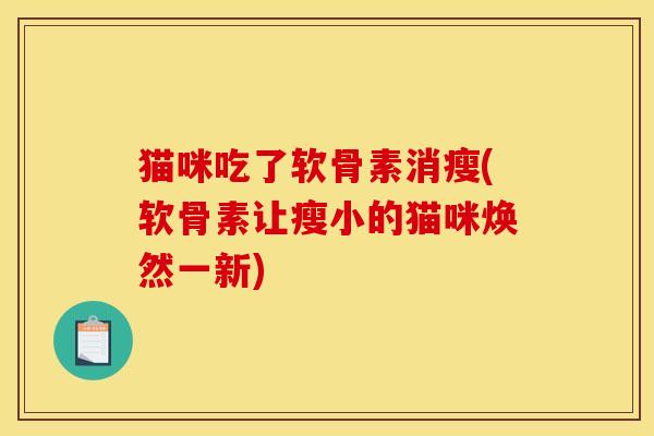 猫咪吃了软骨素消瘦(软骨素让瘦小的猫咪焕然一新)