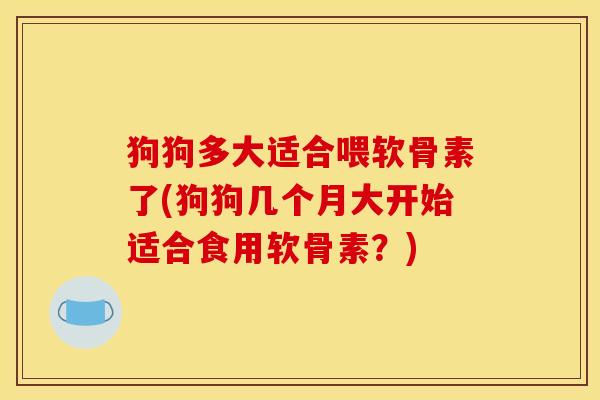 狗狗多大适合喂软骨素了(狗狗几个月大开始适合食用软骨素？)