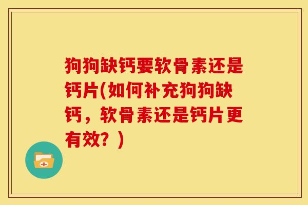 狗狗缺钙要软骨素还是钙片(如何补充狗狗缺钙，软骨素还是钙片更有效？)