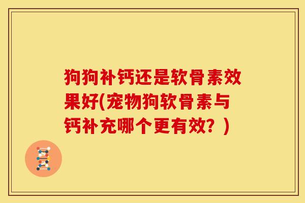 狗狗补钙还是软骨素效果好(宠物狗软骨素与钙补充哪个更有效?) 狗狗补钙还是软骨素效果好(宠物狗软骨素与钙补充哪个更有效?)