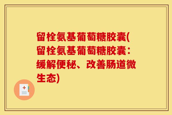 留栓氨基葡萄糖胶囊(留栓氨基葡萄糖胶囊：缓解便秘、改善肠道微生态)