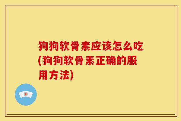 狗狗软骨素应该怎么吃(狗狗软骨素正确的服用方法)