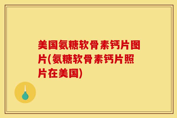 美国氨糖软骨素钙片图片(氨糖软骨素钙片照片在美国)