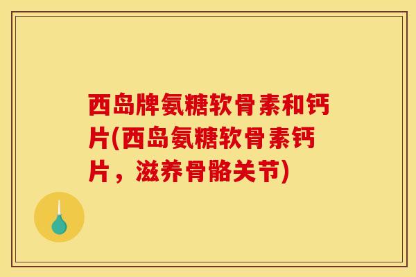 西岛牌氨糖软骨素和钙片(西岛氨糖软骨素钙片，滋养骨骼关节)