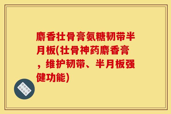 麝香壮骨膏氨糖韧带半月板(壮骨神药麝香膏，维护韧带、半月板强健功能)