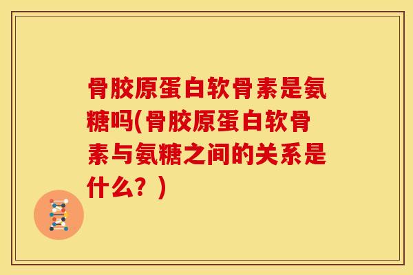 骨胶原蛋白软骨素是氨糖吗(骨胶原蛋白软骨素与氨糖之间的关系是什么？)