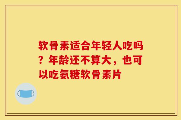 软骨素适合年轻人吃吗？年龄还不算大，也可以吃氨糖软骨素片