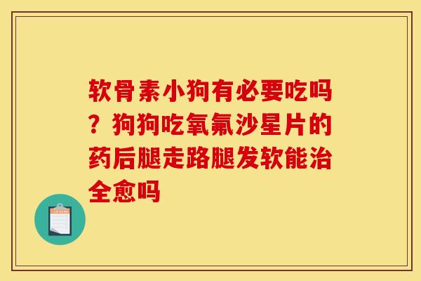 软骨素小狗有必要吃吗？狗狗吃氧氟沙星片的药后腿走路腿发软能治全愈吗