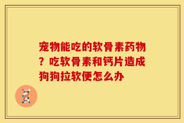 宠物能吃的软骨素药物？吃软骨素和钙片造成狗狗拉软便怎么办