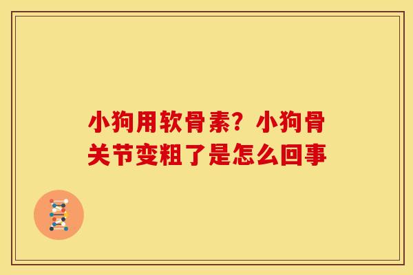 小狗用软骨素？小狗骨关节变粗了是怎么回事