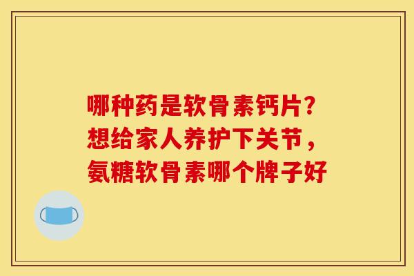 哪种药是软骨素钙片？想给家人养护下关节，氨糖软骨素哪个牌子好