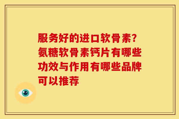服务好的进口软骨素？氨糖软骨素钙片有哪些功效与作用有哪些品牌可以推荐