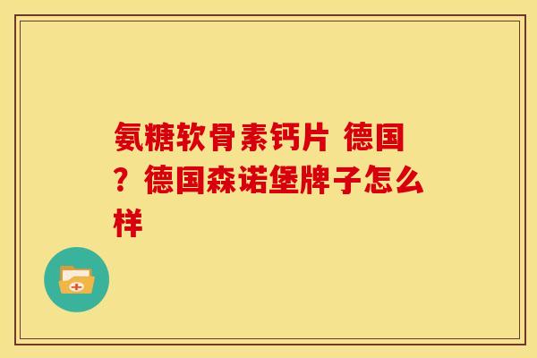 氨糖软骨素钙片 德国？德国森诺堡牌子怎么样