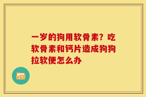 一岁的狗用软骨素？吃软骨素和钙片造成狗狗拉软便怎么办
