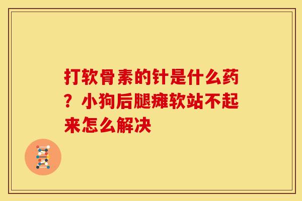 打软骨素的针是什么药？小狗后腿瘫软站不起来怎么解决