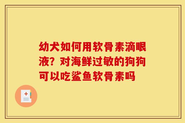 幼犬如何用软骨素滴眼液？对海鲜过敏的狗狗可以吃鲨鱼软骨素吗