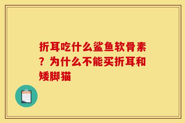 折耳吃什么鲨鱼软骨素？为什么不能买折耳和矮脚猫