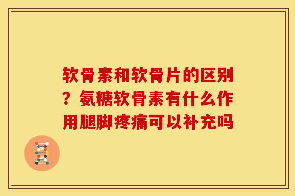 软骨素和软骨片的区别？氨糖软骨素有什么作用腿脚疼痛可以补充吗
