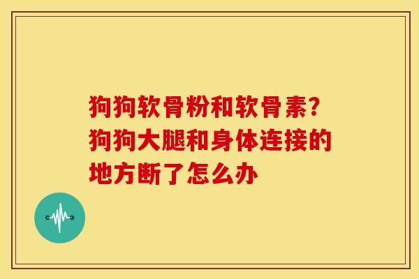 狗狗软骨粉和软骨素？狗狗大腿和身体连接的地方断了怎么办