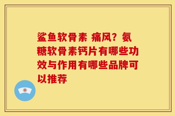 鲨鱼软骨素 痛风？氨糖软骨素钙片有哪些功效与作用有哪些品牌可以推荐