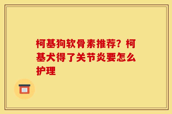 柯基狗软骨素推荐？柯基犬得了要怎么护理