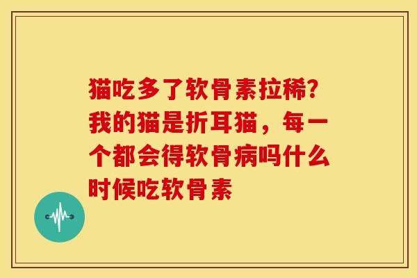猫吃多了软骨素拉稀？我的猫是折耳猫，每一个都会得软骨病吗什么时候吃软骨素