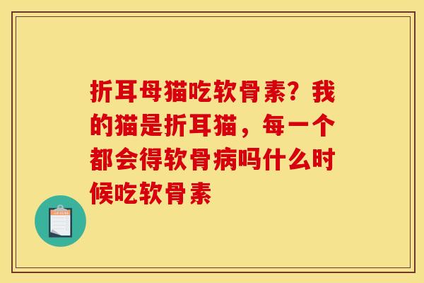 折耳母猫吃软骨素？我的猫是折耳猫，每一个都会得软骨病吗什么时候吃软骨素