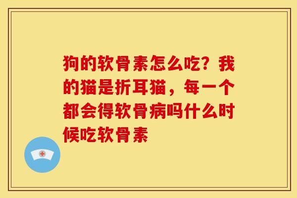 狗的软骨素怎么吃？我的猫是折耳猫，每一个都会得软骨病吗什么时候吃软骨素