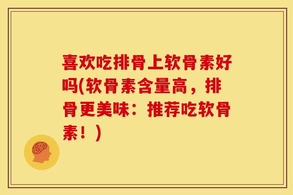 喜欢吃排骨上软骨素好吗(软骨素含量高，排骨更美味：推荐吃软骨素！)