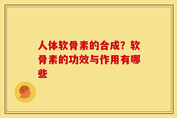 人体软骨素的合成？软骨素的功效与作用有哪些
