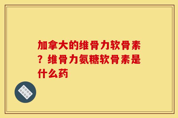 加拿大的维骨力软骨素？维骨力氨糖软骨素是什么药