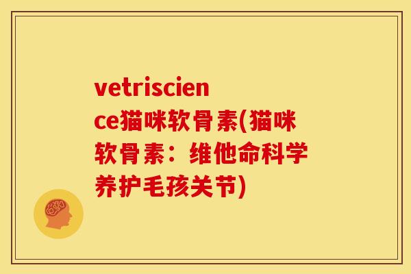 vetriscience猫咪软骨素(猫咪软骨素：维他命科学 养护毛孩关节)