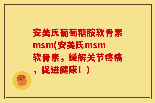 安美氏葡萄糖胺软骨素msm(安美氏msm软骨素，缓解关节疼痛，促进健康！)