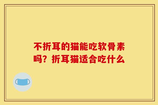 不折耳的猫能吃软骨素吗？折耳猫适合吃什么
