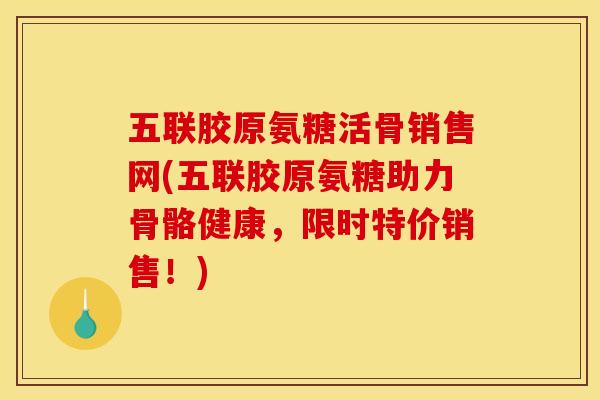 五联胶原氨糖活骨销售网(五联胶原氨糖助力骨骼健康，限时特价销售！)