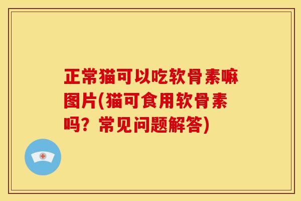 正常猫可以吃软骨素嘛图片(猫可食用软骨素吗？常见问题解答)
