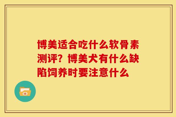 博美适合吃什么软骨素测评？博美犬有什么缺陷饲养时要注意什么