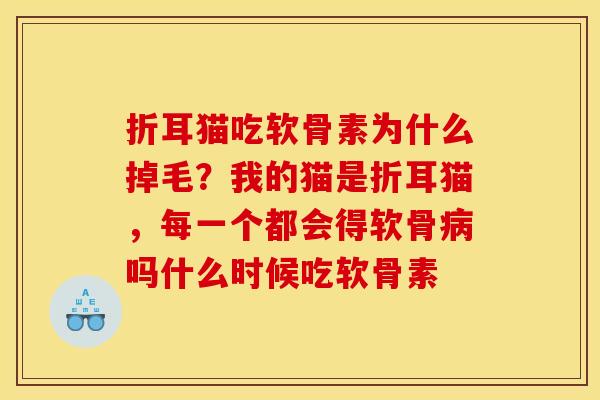 折耳猫吃软骨素为什么掉毛？我的猫是折耳猫，每一个都会得软骨病吗什么时候吃软骨素