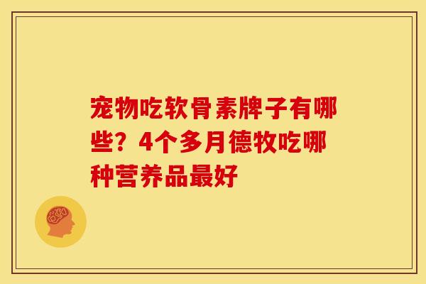 宠物吃软骨素牌子有哪些？4个多月德牧吃哪种营养品最好