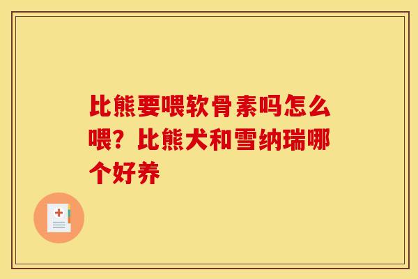 比熊要喂软骨素吗怎么喂？比熊犬和雪纳瑞哪个好养
